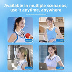 USB Hanging Neck Fan Portable Bladeless Mini Rechargeable Mute LED Digital Display Electric Air Cooler Handheld TechVisio