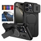For Magsafe Magnetic Wireless Charging Case for IPhone 16 15 14 13 12 11 Pro Max Plus 16e Armor Stand Slide Lens Protector Cover TechVisio