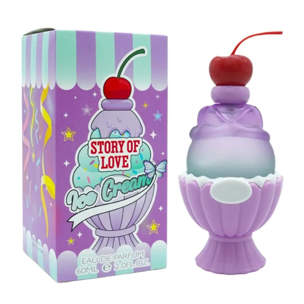 Story Of Love Cherry Ice Cream Perfume - Long-lasting Fragrance Unique Ice Cream Flavor - Middle Eastern Women's Eau De Toilette TechVisio