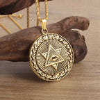 Eye of Horus, Eye of God Necklace, Rotatable Evil Eye Pendant, Men's Trendy Retro Weird Egyptian Amulet Jewelry TechVisio