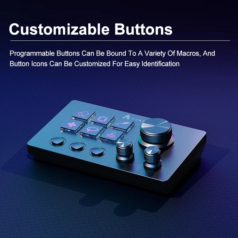 Ajazz AKP03E/153E Programmable Macro Keyboard – Mini Desktop Console, Multi-Scenario