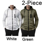 Men's Full Zip Hoodie Jacket Hooded Plain Pocket Sports Outdoor Daily Sports Hot Stamping Designer Basic Casual Sweatshirts TechVisio