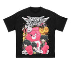 Japanese Metal Idol Group BABYMETAL Mange Poster Graphic Print T-shirt Men Women O-neck Cotton Fashion Tee Oversized Summer Tops TechVisio