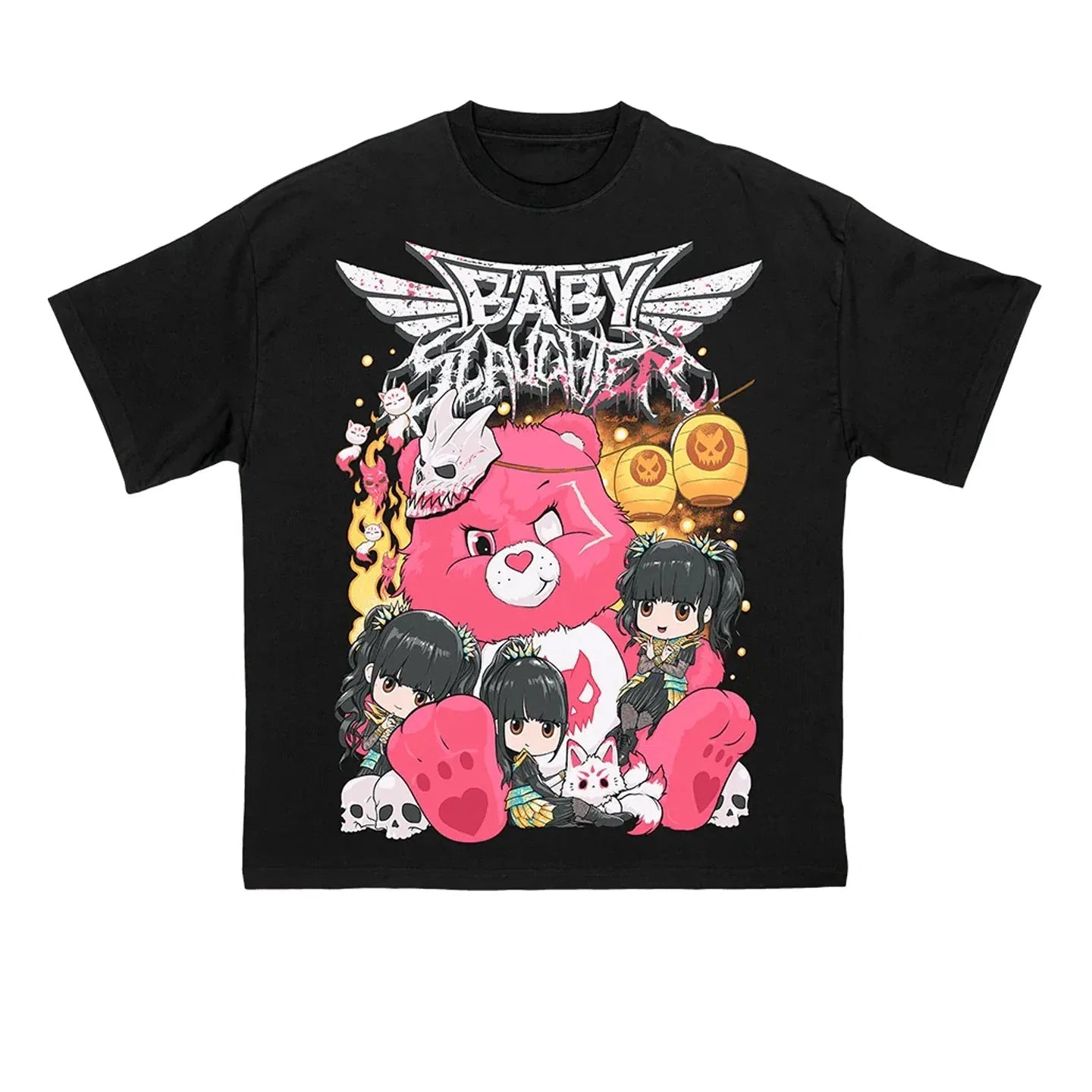 Japanese Metal Idol Group BABYMETAL Mange Poster Graphic Print T-shirt Men Women O-neck Cotton Fashion Tee Oversized Summer Tops TechVisio