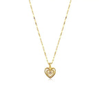 Collier Pendentif Cœur Cristal Acier – Style Coréen Femme Tendance Marisa