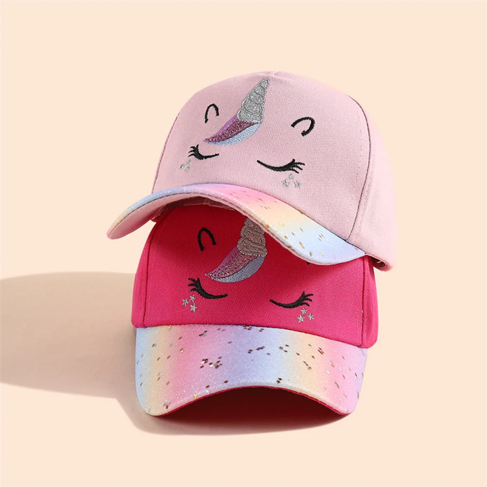 Cartoon Cute Baseball Cap For Girls Baby Sun Hats Casual Hip Hop Snapback Caps Unicorn Sport Travel Hiking Hat For Kids TechVisio