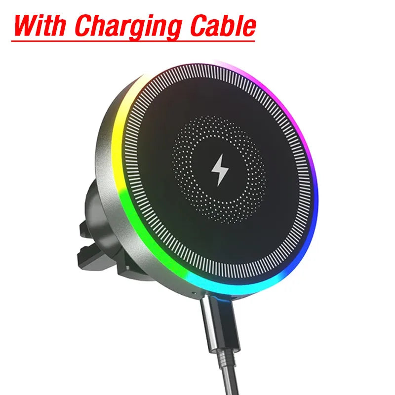 Support Voiture VIKEFON RGB – MagSafe | Sans Fil | 360° | iPhone 12-16