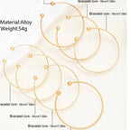 Set 7 Bracelets Bohème Dorés – Manchette Femme Style Tendance DAIPAN