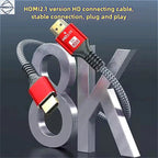Câble HDMI 2.1 MINGCVIL – 8K 60Hz | 4K 120Hz | 48Gbps | 0,5m à 5m TechVisio