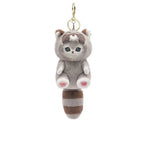 Cute Cat Disguised as a Long-Tailed Animal Plush Keychain Pendant Small Doll Gift Soft Keyring for Animal Lovers TechVisio