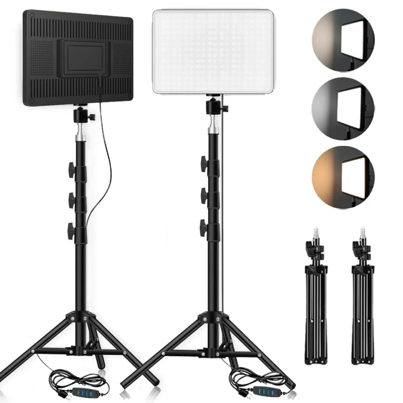Panneau LED Vidéo TechVisio – Bi-Color 3300-5600K | Trépied | 1 ou 2 Panneaux TechVisio