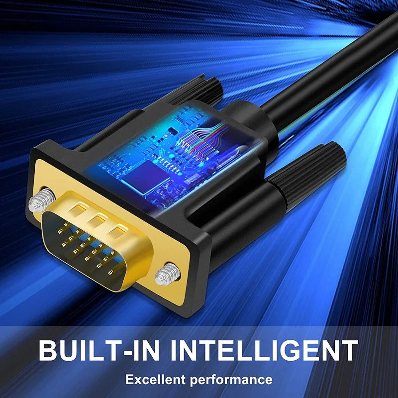 SHULIANCABLE HDMI to VGA Cable – 1080P | Plug & Play | 1m to 5m