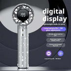 Ventilateur Portable 199 Vitesses Diamants Type-C – IPX4, Écran Digital TechVisio