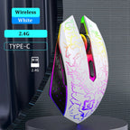 RGB Gaming Mouse Bluetooth Mouse 2.4G Wireless Mouse Ergonomic 1600DPI 6 Mute Buttons Mouse For MacBook Tablet Laptops Computer TechVisio