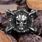 Bague Crâne Griffe de Dragon Metal Town