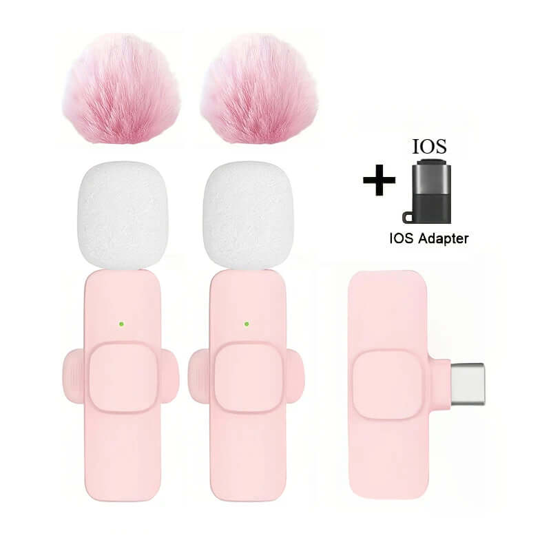 Micro Lavalier Sans Fil Basix — Anti-bruit iPhone USB-C Android TechVisio