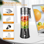 Portable Blender,Smoothie Blender,Mini Blender For Shakes And Smoothies,USB Rechargeable Home Travel Fruit Juicer Cup TechVisio