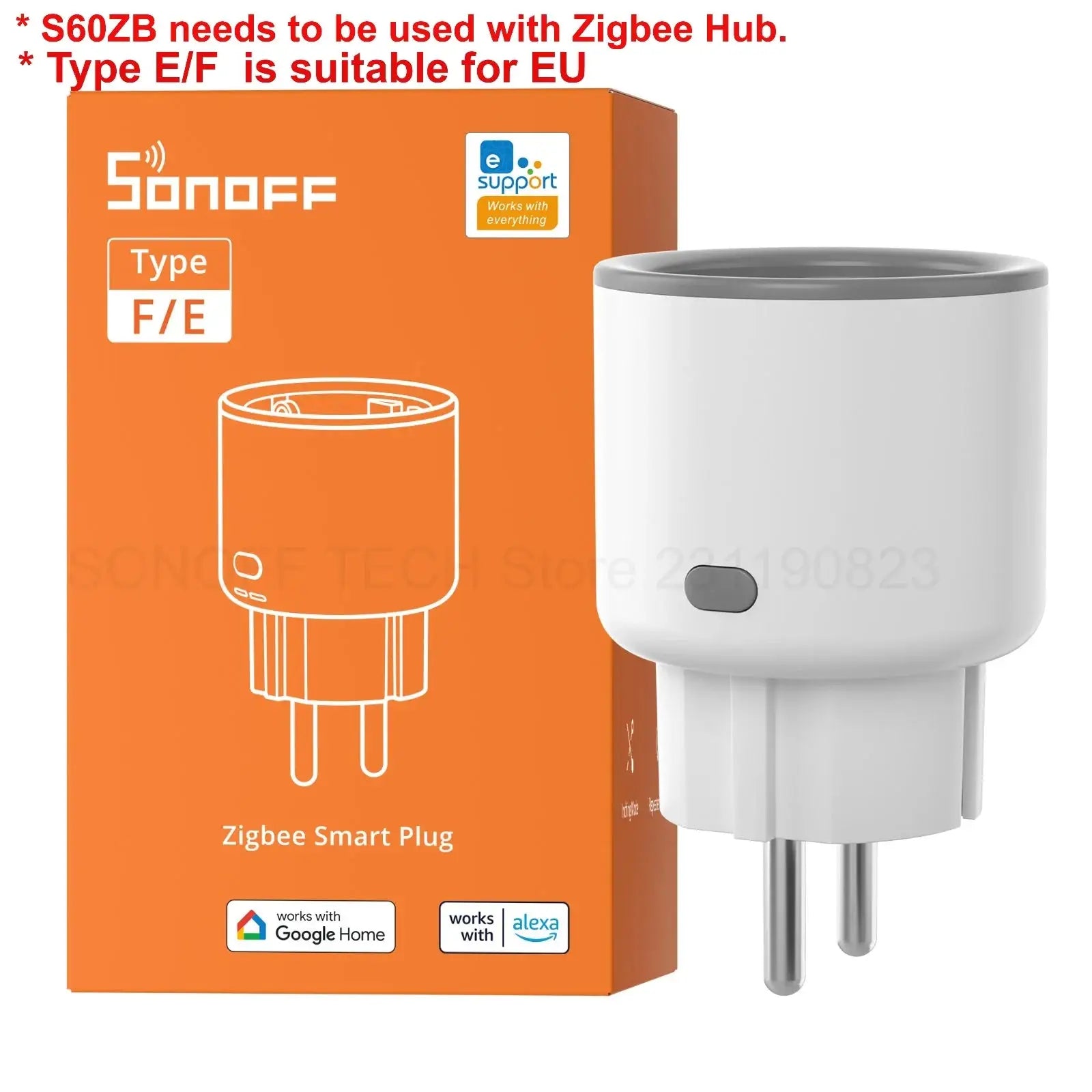 Prise Zigbee SONOFF S60ZBTPF – 16A | Suivi Énergie | Smart Home TechVisio