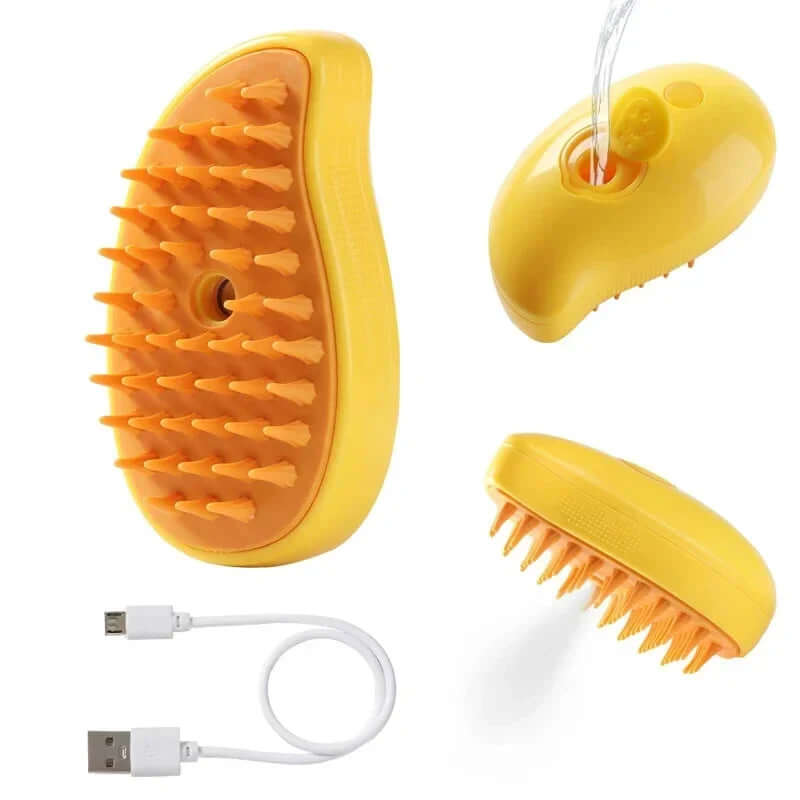 1~2pcs Steam Pet Brush 3-in-1 Massage Dog Steamy Brush Spray Beauty Tangled and Loose Hair Removal Cats Grooming Comb Dogs TechVisio
