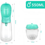 Pets Water Bottle Portable Food-Grade Material Dog Cat Travel Pet Water Cup Bottle with Food Dispenser Puppy Water Bottle TechVisio