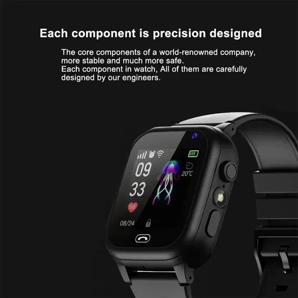 Lenovo 2026 New Kids 5G GPS Smart Watch SOS Video Call Sim Card HD Camera Waterproof Child Watch for Boys Girls Support Earphone TechVisio