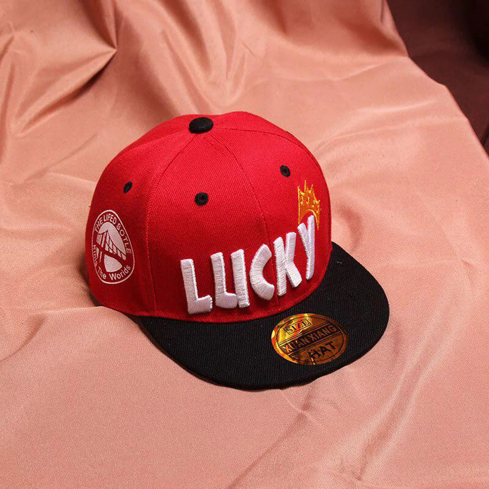 Children's Peaked Caps Lucky Baby Boys Sun Hat Embroidery Cotton Girls Baseball Cap Kids Children Hip Hop Hat 3-10 Years TechVisio