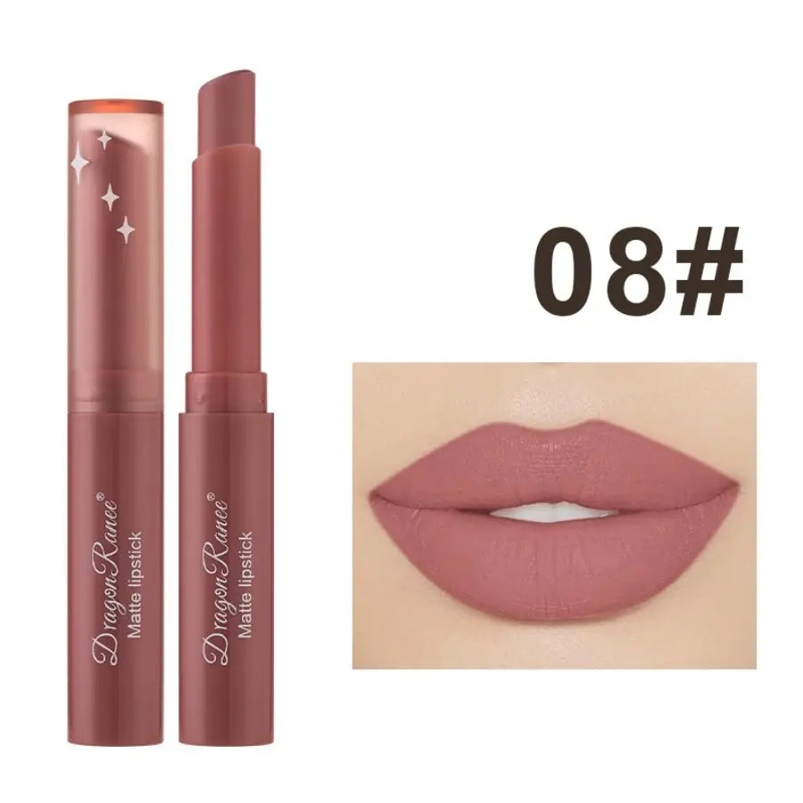 Rouge à Lèvres Mat Velours Waterproof – 12 Teintes TechVisio