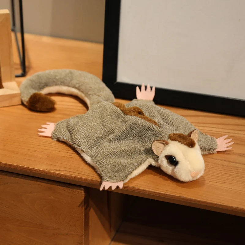 Super Cool Flyling Sugar Glider Plush Toys Cozy Soft Flying Squirrel Toys Cute Hand Center Pets Funny Gift To Kids TechVisio