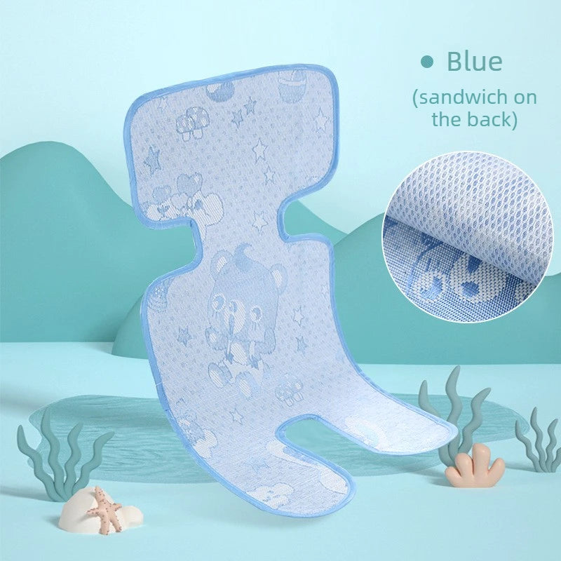 Car Seat Baby Cooling Pad for Summer Breathable Stroller Cooler Pad Universal Multifunctional Carseat Cooling Mat for Baby Child TechVisio