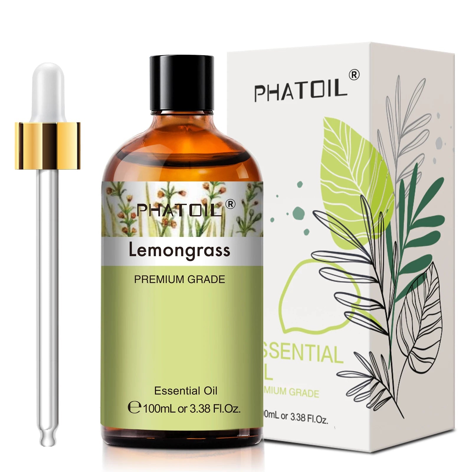 PHATOIL 100ml Pure Natural Essential Oils For Diffuser Candle Making Lavender Jasmine Vanilla Eucalyptus Aroma Essential Oil TechVisio