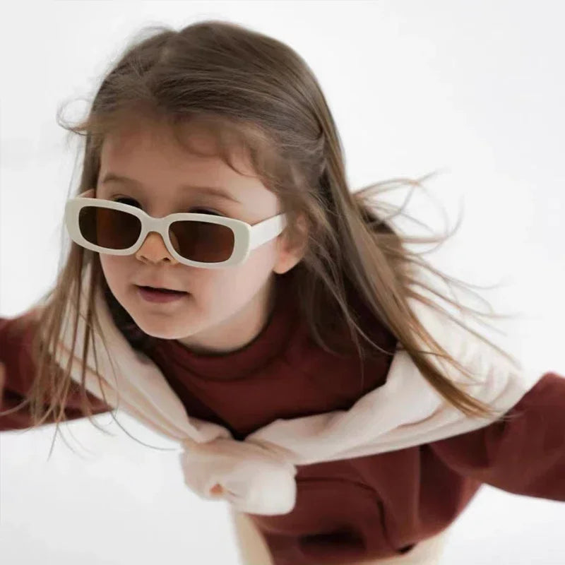Children Cute Vintage Frosted Rectangle Sunglasses Outdoor Girls Boys Sweet Sun glasses Protection Classic Kids eyewear UV400 TechVisio