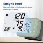 Tensiomètre Poignet Sejoy – Grade Médical, Écran LCD, 120 Mémoires, CE & RoHS TechVisio