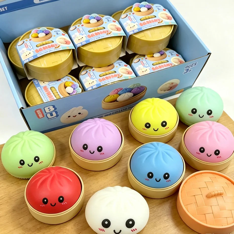Squishy Anti-Stress Bao Ravioli – Fidget Toy TPR, Slow Rising