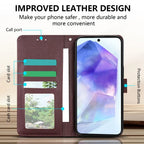 Wallet Magnetic Flip Leather Case For SamsungGalaxy A05s A06 A07 A12 A13 A14 A15 A16 A17 A24 A26 A34 A35 A36 A52 A53 A54 A55 A56 TechVisio