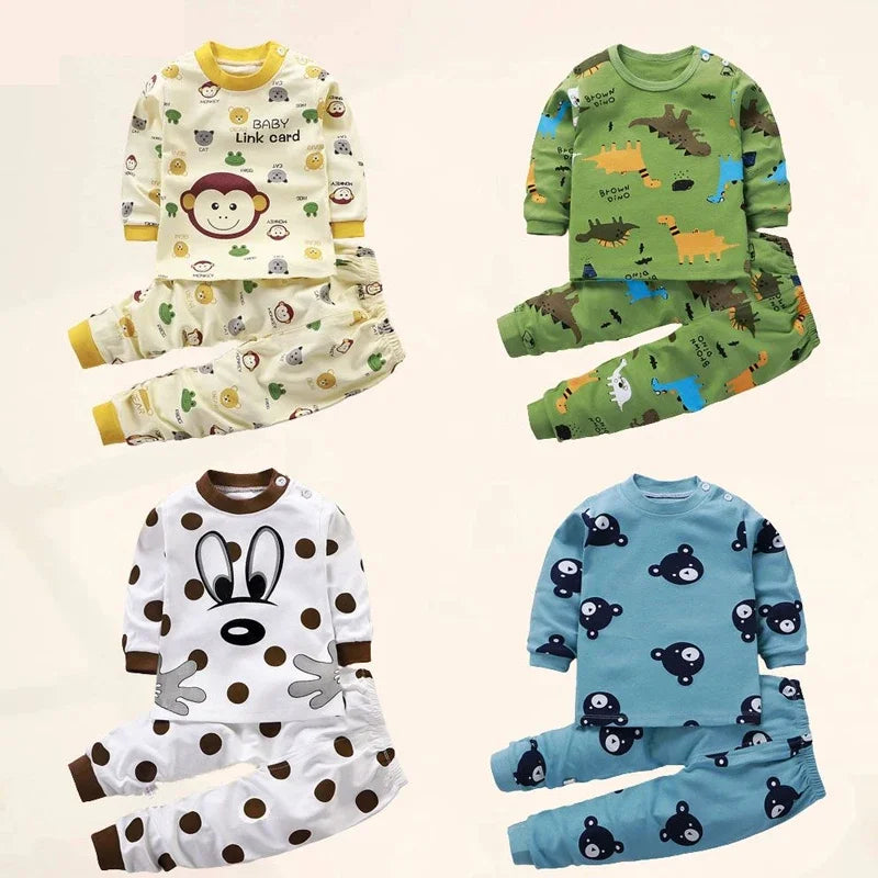 Kids Clothes Children Sets Children's Clothing Boys Girls CottonAutumn winter Clothing Pants Sleepwear Underwear Christmas Gift TechVisio
