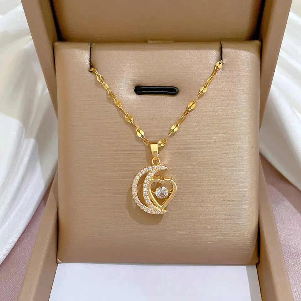 Collier  Zircon Doré ZAKOL