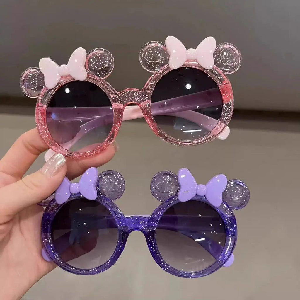 New Cute Crystal Bow Girls Children Sunglasses Fashion Trend Personalized Cartoon Sun Glasses Kids Shiny Eyewear TechVisio