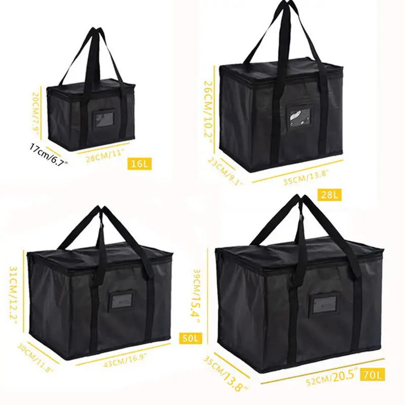 1pc Large Insulated Picnic Bags, Thermal Food Cooler Tote for Outdoor Camping Beach, Leakproof Portable Cooler Bag with Zipper TechVisio