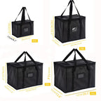 1pc Large Insulated Picnic Bags, Thermal Food Cooler Tote for Outdoor Camping Beach, Leakproof Portable Cooler Bag with Zipper TechVisio