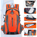 40L Lightweight Hiking Backpack Breathable Water Resistant Daypack For Men Women Sturdy Multi-Sport Rucksack For Camping Cycling Ski Climbing Trekking Great For Outdoor Activities And Daily Travel TechVisio