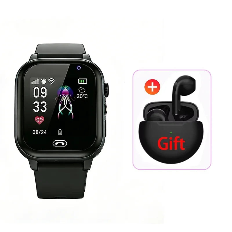 Lenovo 2026 New Kids 5G GPS Smart Watch SOS Video Call Sim Card HD Camera Waterproof Child Watch for Boys Girls Support Earphone TechVisio