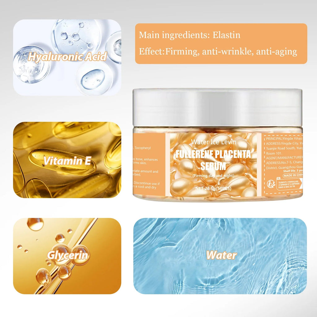 50Pcs Collagen Face Care Capsules Serum Spot Acne Wrinkle Remover Firming Whitening Hyaluronic Acid Essence Skin Care New style TechVisio