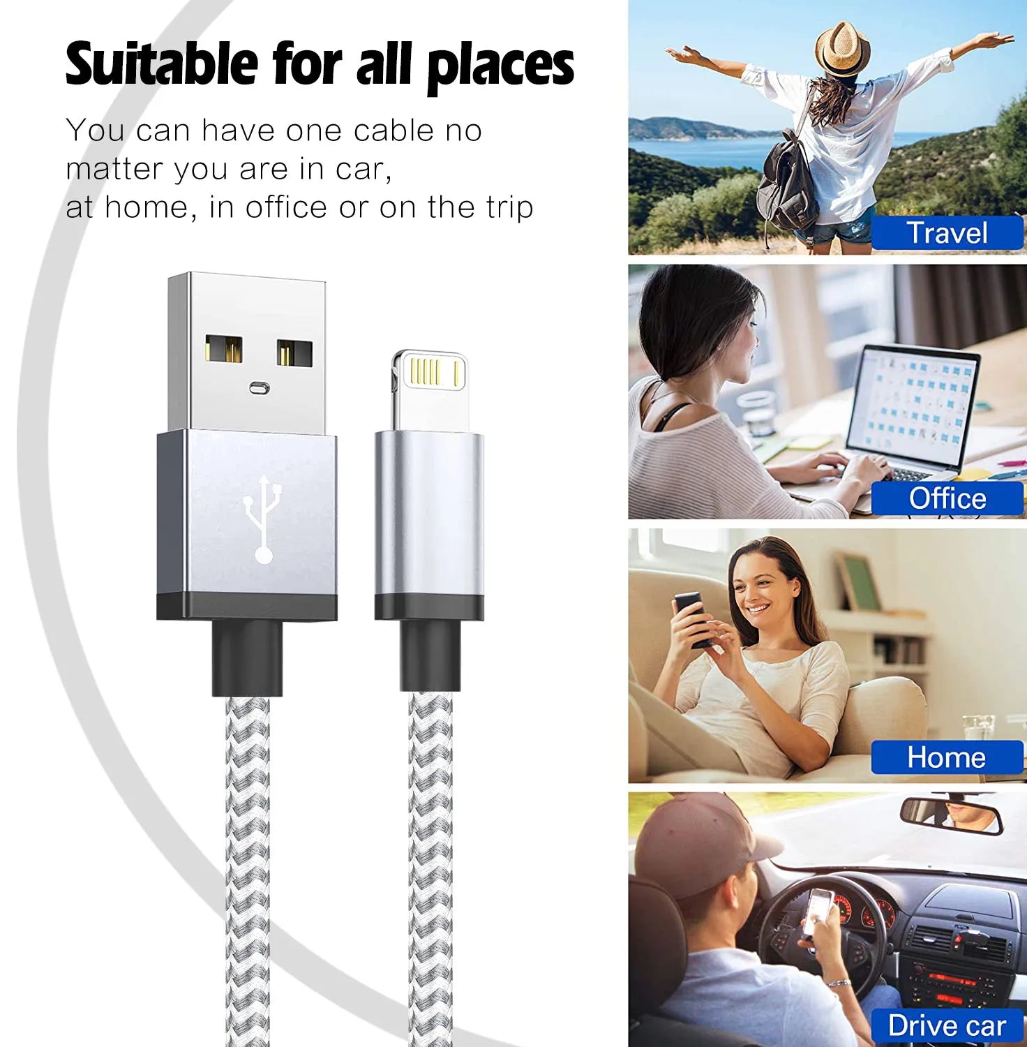 APFEN USB-C to Lightning Cable – Fast Charging | Braided Nylon | iPhone