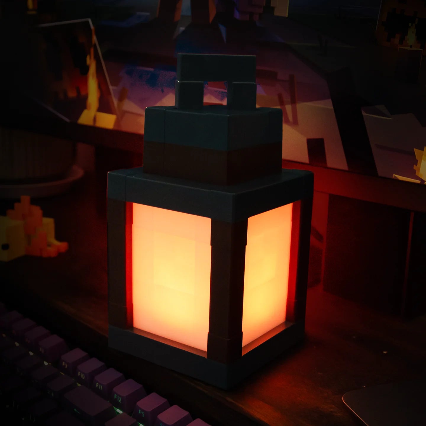 Pixel LED Lantern 16 Colors – USB DIY Night Light