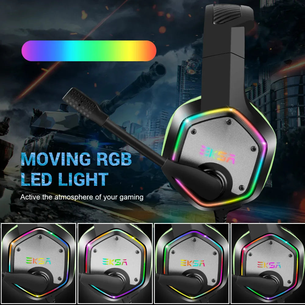 EKSA E1000 – 7.1 Surround Sound Gaming Headset with RGB Microphone USB