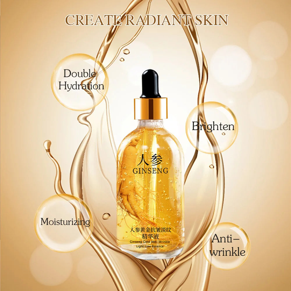 100ml 24k Gold Hyaluronic Acid Nicotinamide Face Serum Anti Aging Facial Lifting Collagen Essence Skin Care Whitening Serum TechVisio
