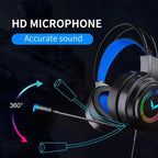 LEEDOAR G60 – Casque Gaming Surround 7.1 Micro 360° LED TechVisio
