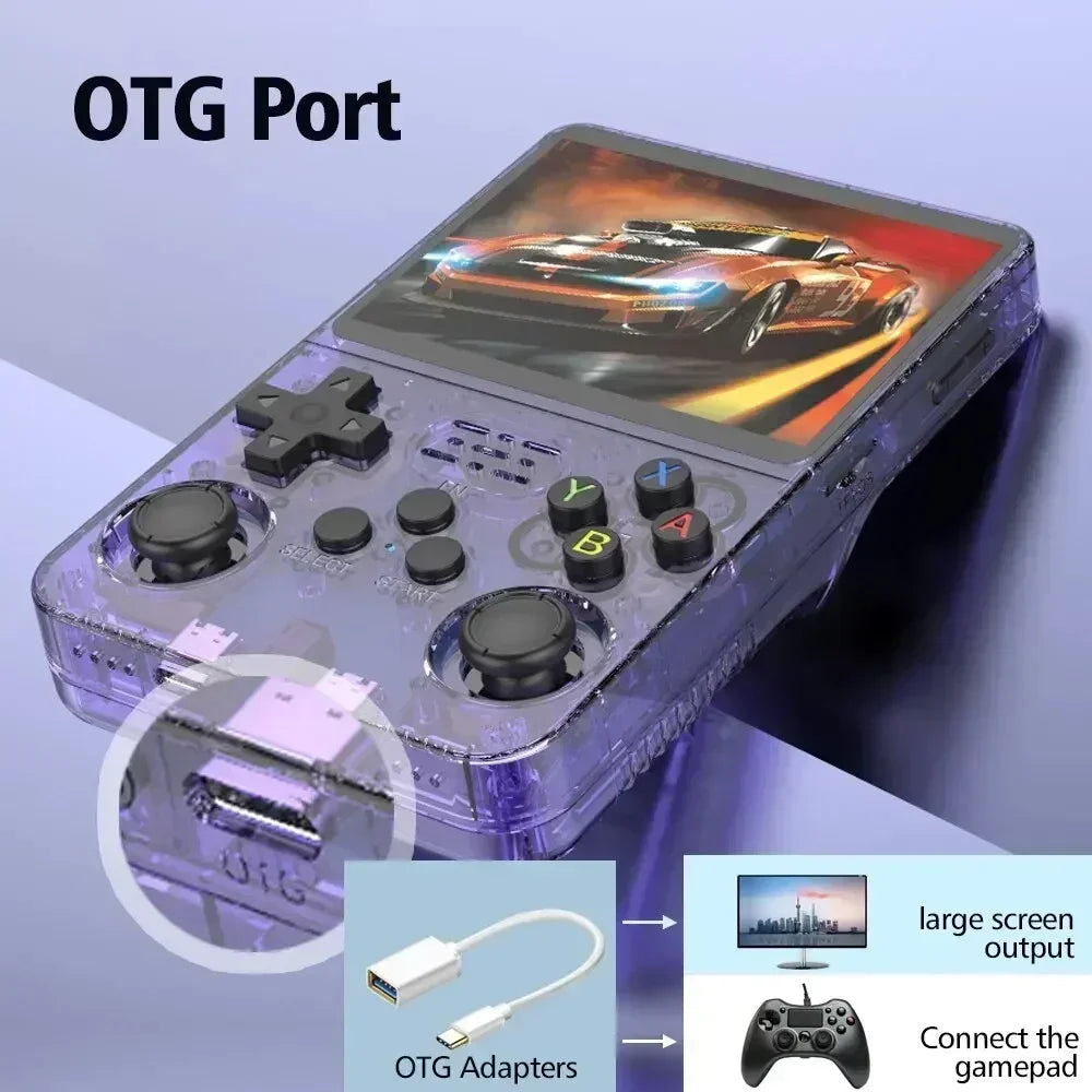 Console Rétro R36S – Écran IPS 3.5", 15000+ Jeux, Linux | 64G à 256G TechVisio