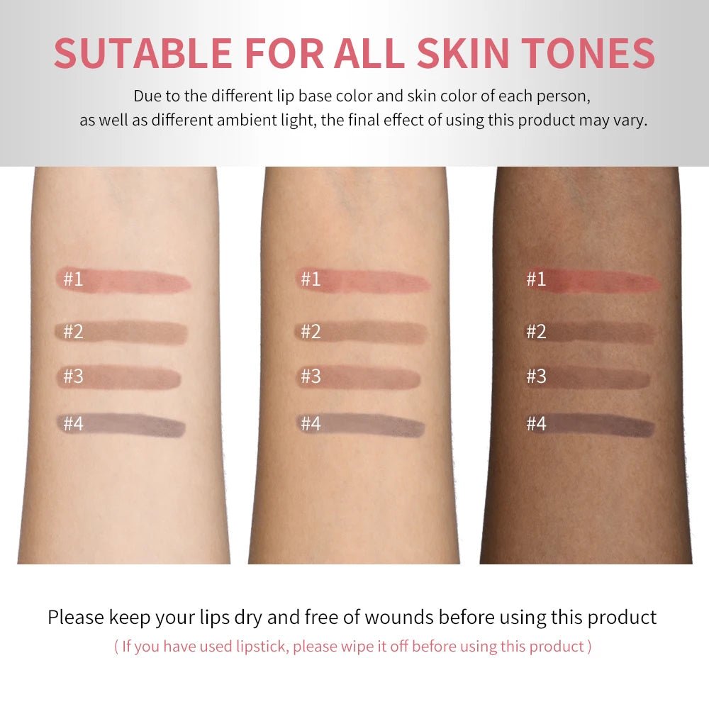 Lip Liner Pencil Peel Off Lip Stain Tattoo Long Wearing Matte Waterproof Smudge Proof Transfer Proof Lip Cosmetic For All Day TechVisio