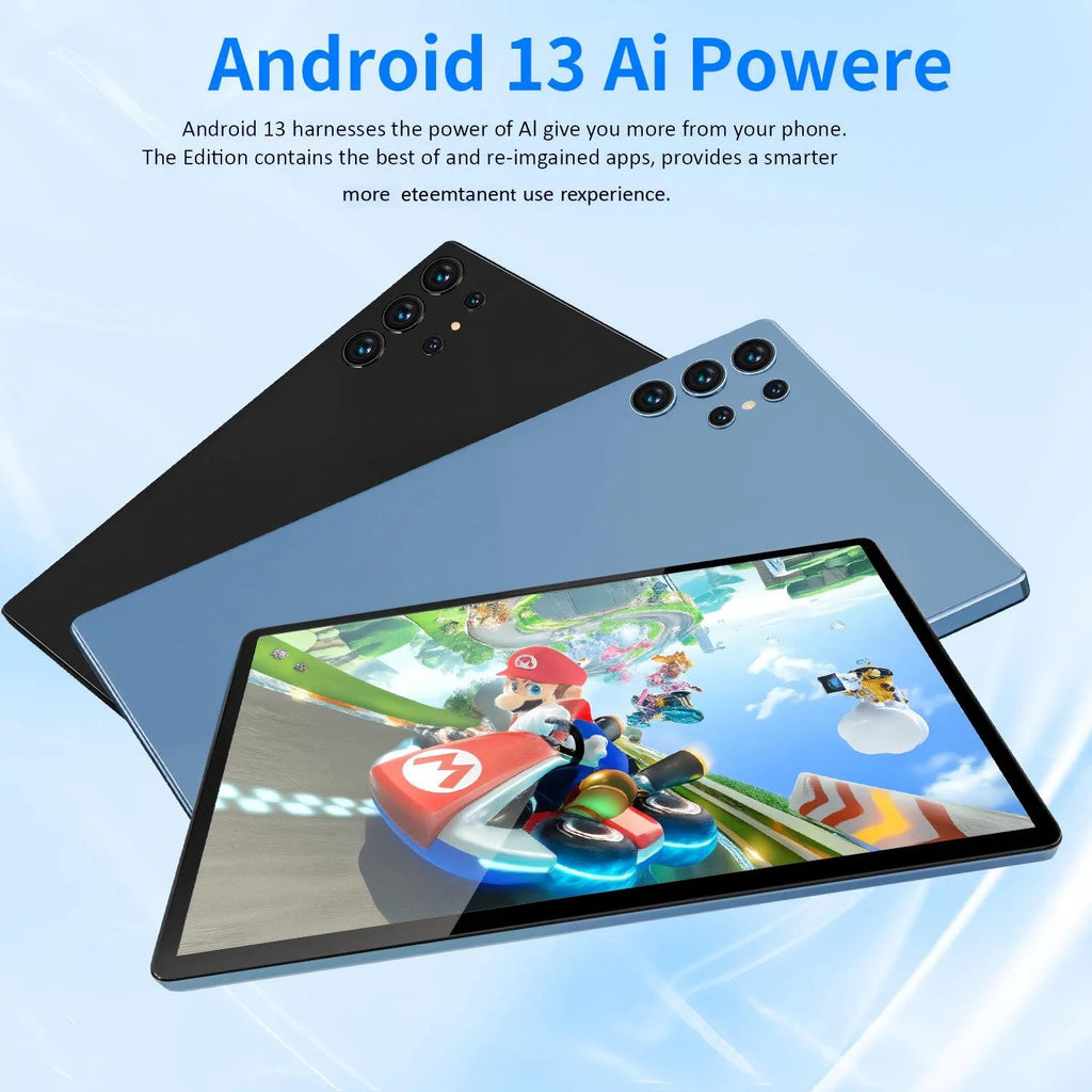 BDF-H39 New Upgraded Version 5G Android Tablets 10.1 Inch Octa Core 6GB+128GB Rom 4G Dual SIM Dual WiFi Education Tablet 6000mAh TechVisio